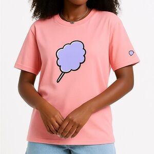 Pink and Purple Graphic Relaxed Tee